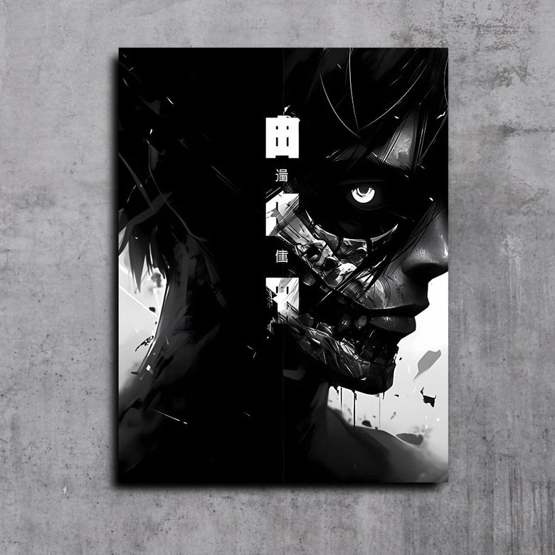 Eren Yeager Attack on Titan - Black and White