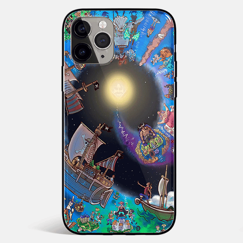 One Piece Anime Tempered Glass Soft Silicone Phone Case