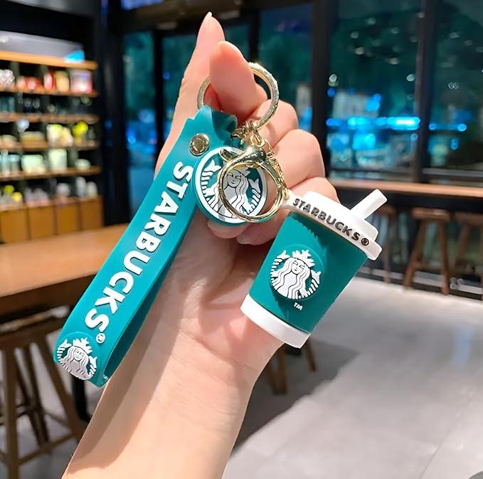 Starbucks Green Glass 3D Keychain