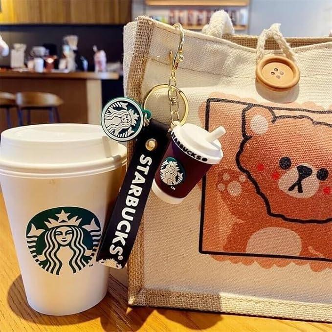 Starbucks Brown Glass 3D Keychain