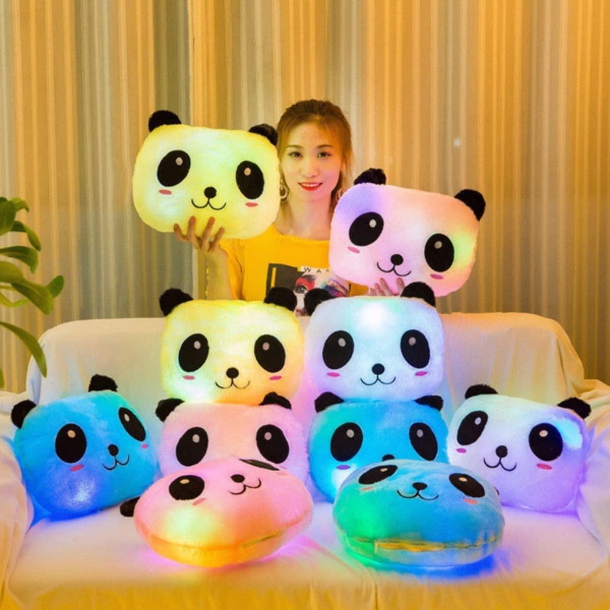 Panda Night Light Plush Pillow Creative Toy