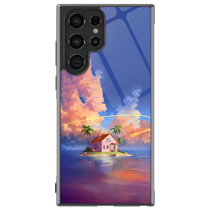 Dragon Ball Dream of Shenron Tempered Glass Tough Soft Silicone Samsung Case