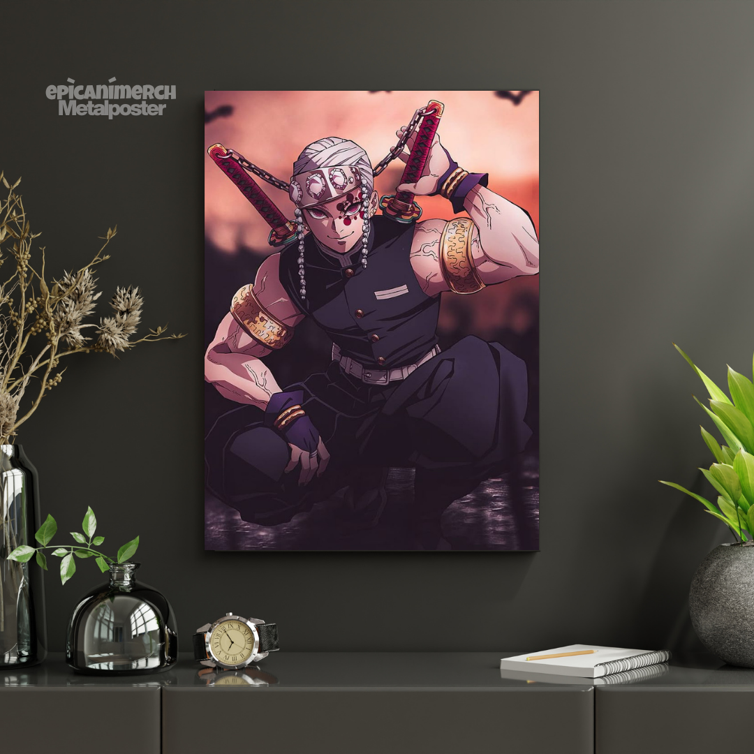 Demon Slayer – Tengen Uzui “Flashy Power” Premium Metal Poster