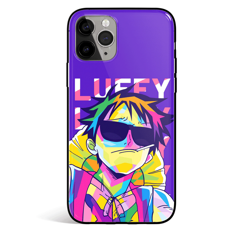 One Piece Arrogant Luffy Tempered Glass Soft Silicone iPhone Case