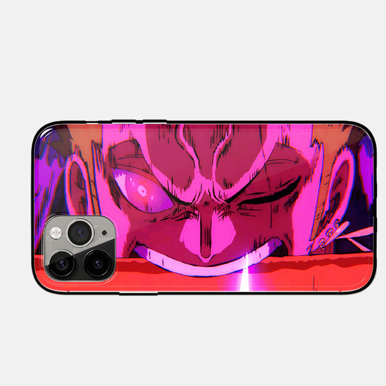 One Piece Roronoa Zoro Three Swords Style Tempered Glass Soft Silicone Phone Case