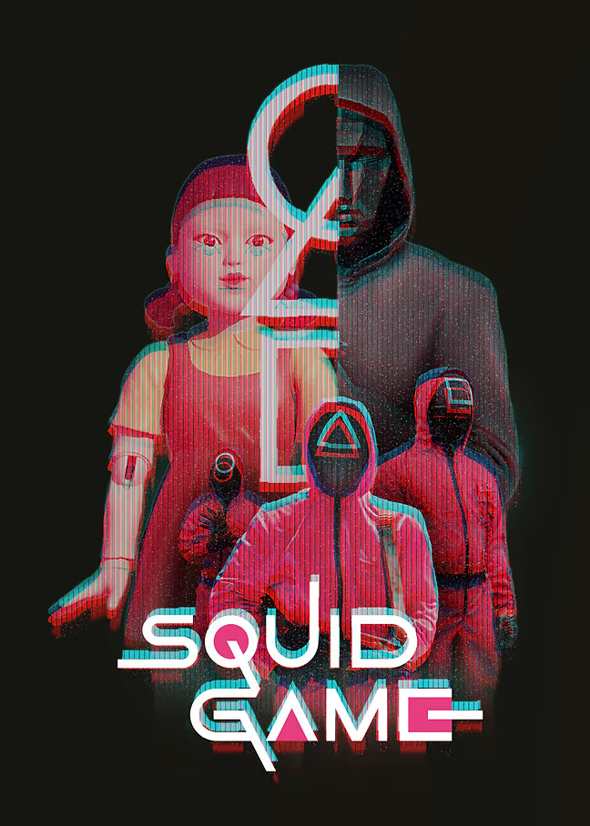Masked Judgement - Squid Game Metal Poster