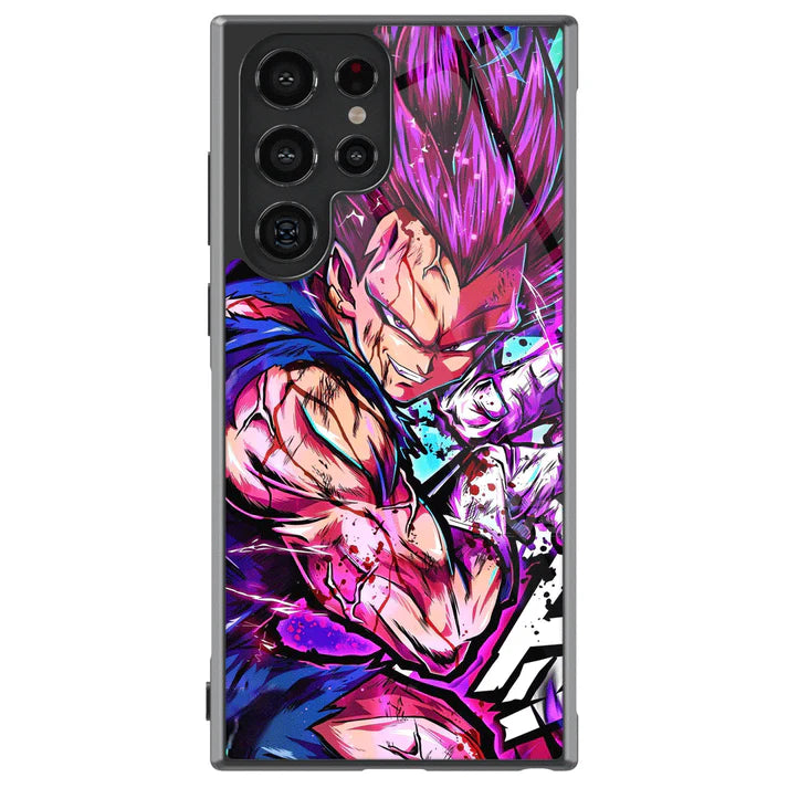 Dragon Ball Vegeta Ultra Ego Tempered Glass Tough Samsung Galaxy Phone Case