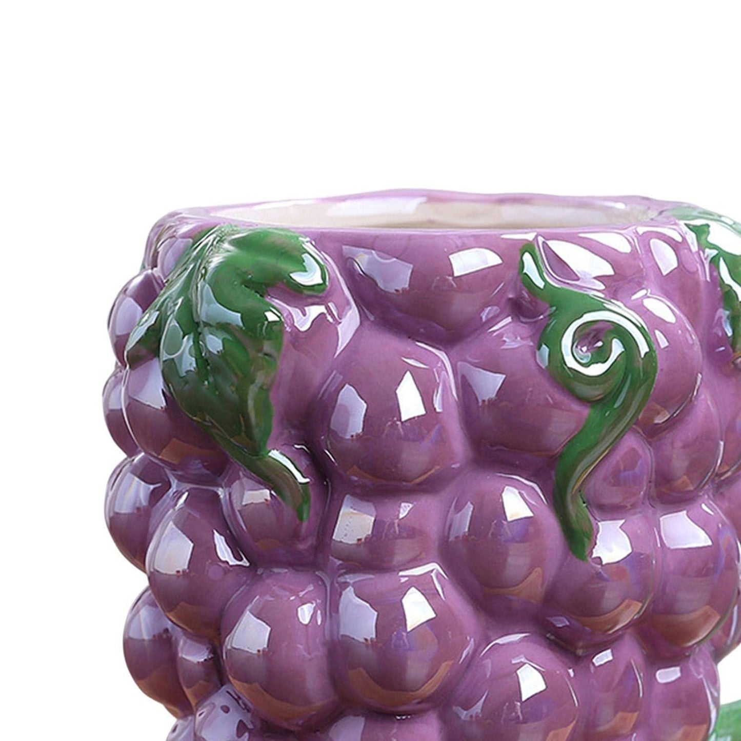 Grapes Ceramic Fruit Shape Glazed Ceramic Coffee Mug (450 ml)