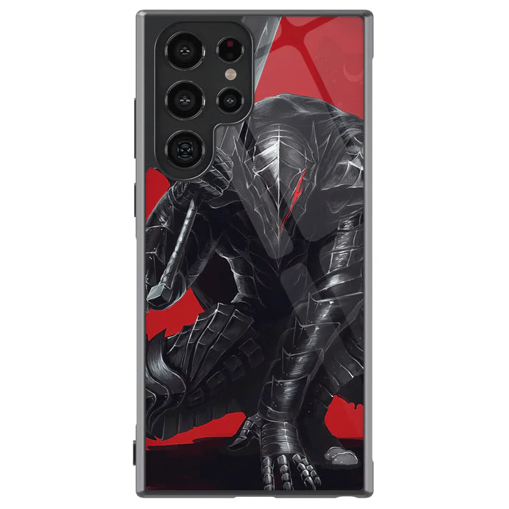 Berserk Luxurious Bberserker Armor Tempered Glass Tough Soft Silicone Samsung Case