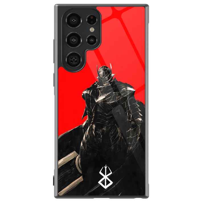 Berserk Red Tempered Glass Tough Soft Silicone Samsung Case