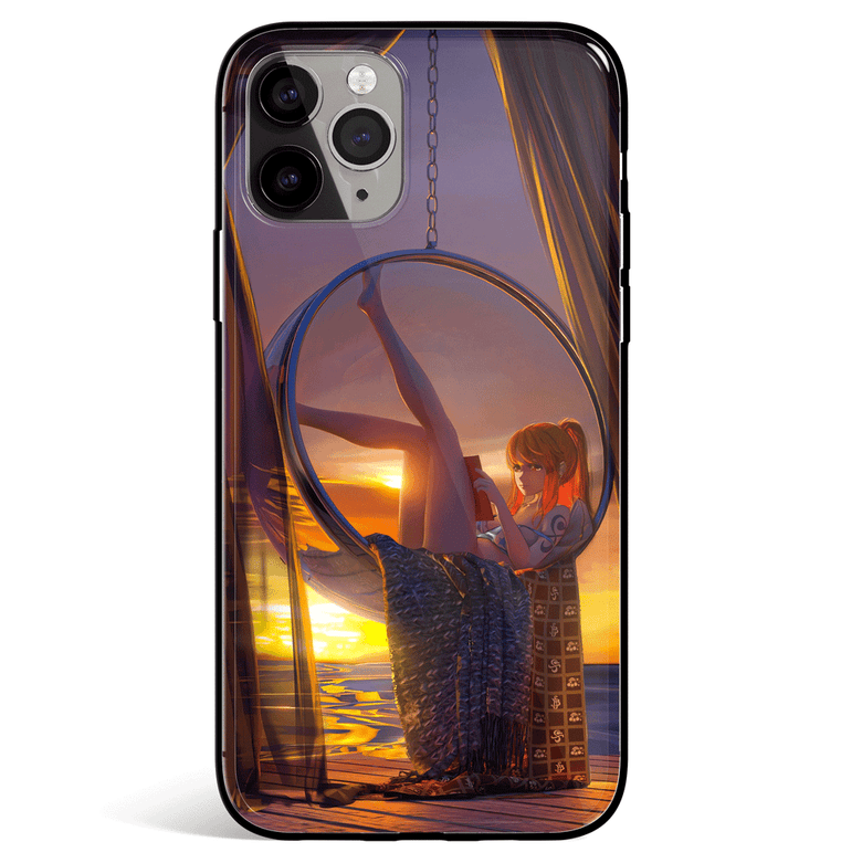One Piece Nami Daily Tempered Glass Soft Silicone iPhone Case