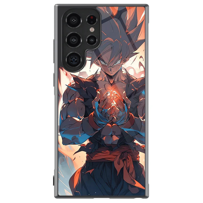 Dragon Ball Kakarot Son Goku Tempered Glass Tough Samsung Galaxy Phone Case