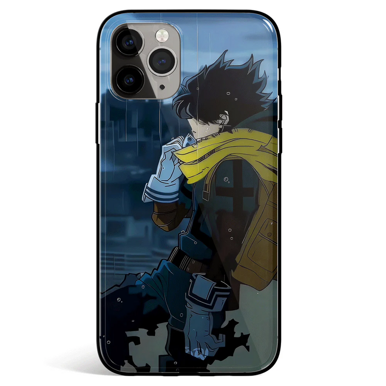 My Hero Academia Vigilante Deku Tempered Glass Soft Silicone iPhone Case