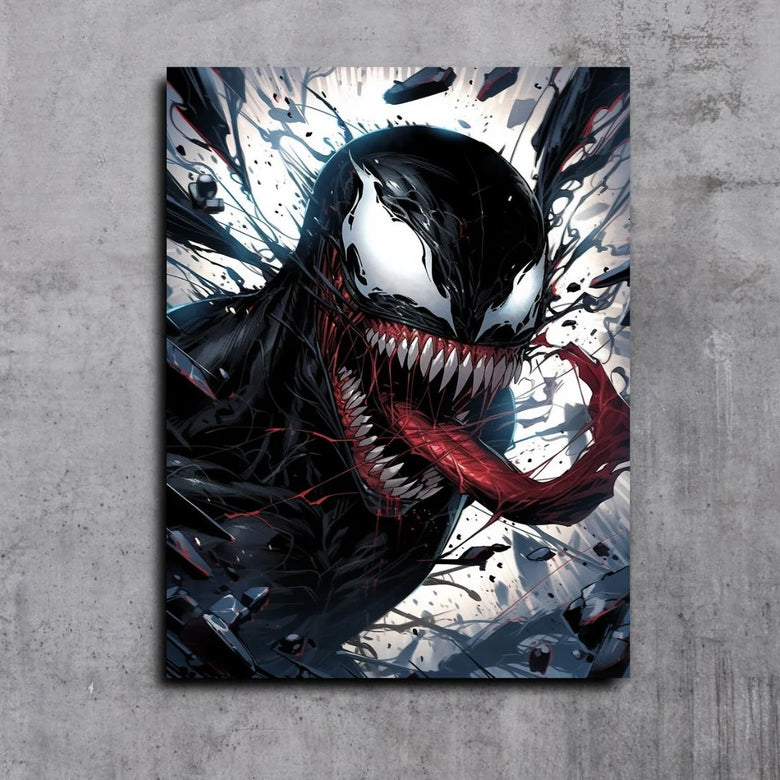 Venom Black and White Spider-Man
