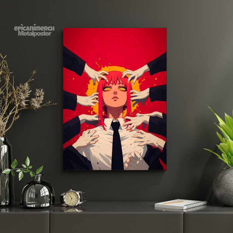 Makima: The Control Devil's Grasp Metal Poster