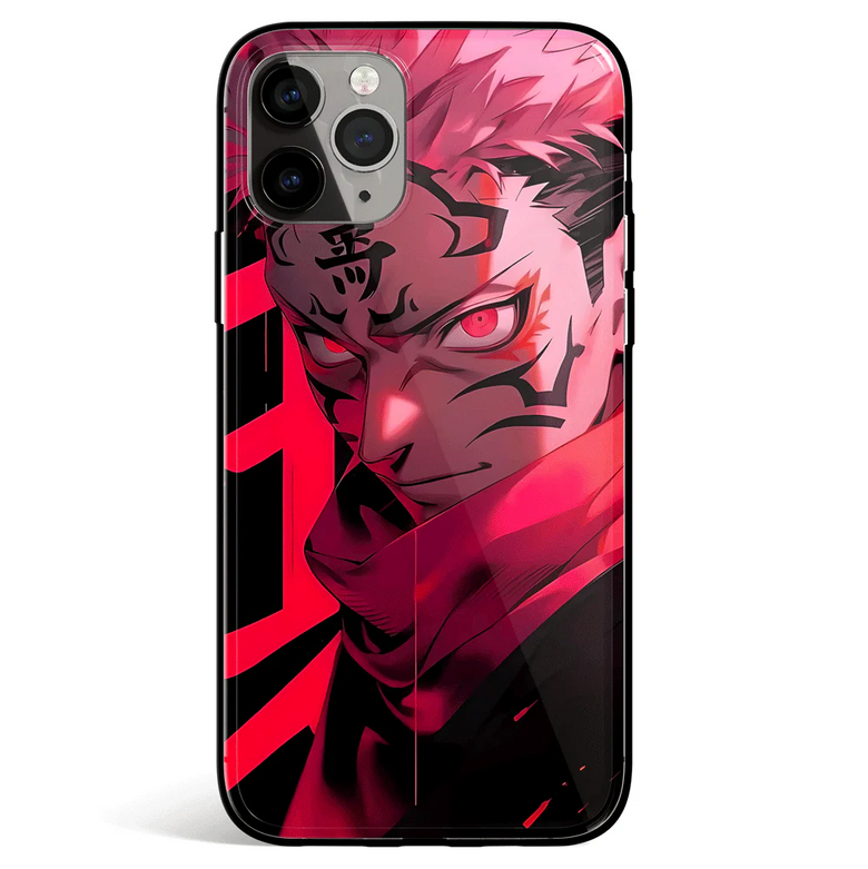 Jujutsu Kaisen Itadori Yuji Eyes Tempered Glass Soft Silicone iPhone Case