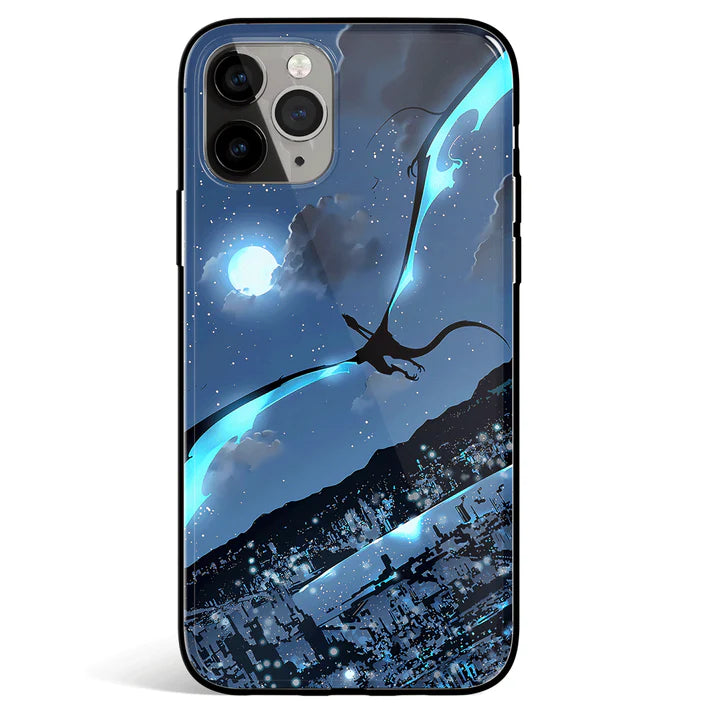 Solo Leveling Kaisel Tempered Glass Soft Silicone iPhone Case