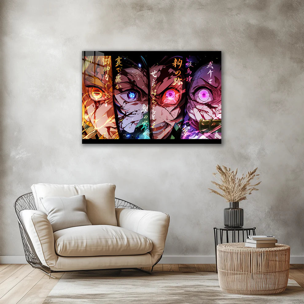 Demon Slayer: Flame of Resolve – Premium Metal Print Poster