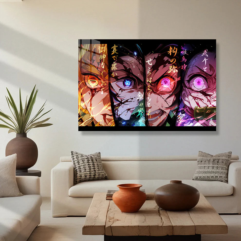 Demon Slayer: Flame of Resolve – Premium Metal Print Poster