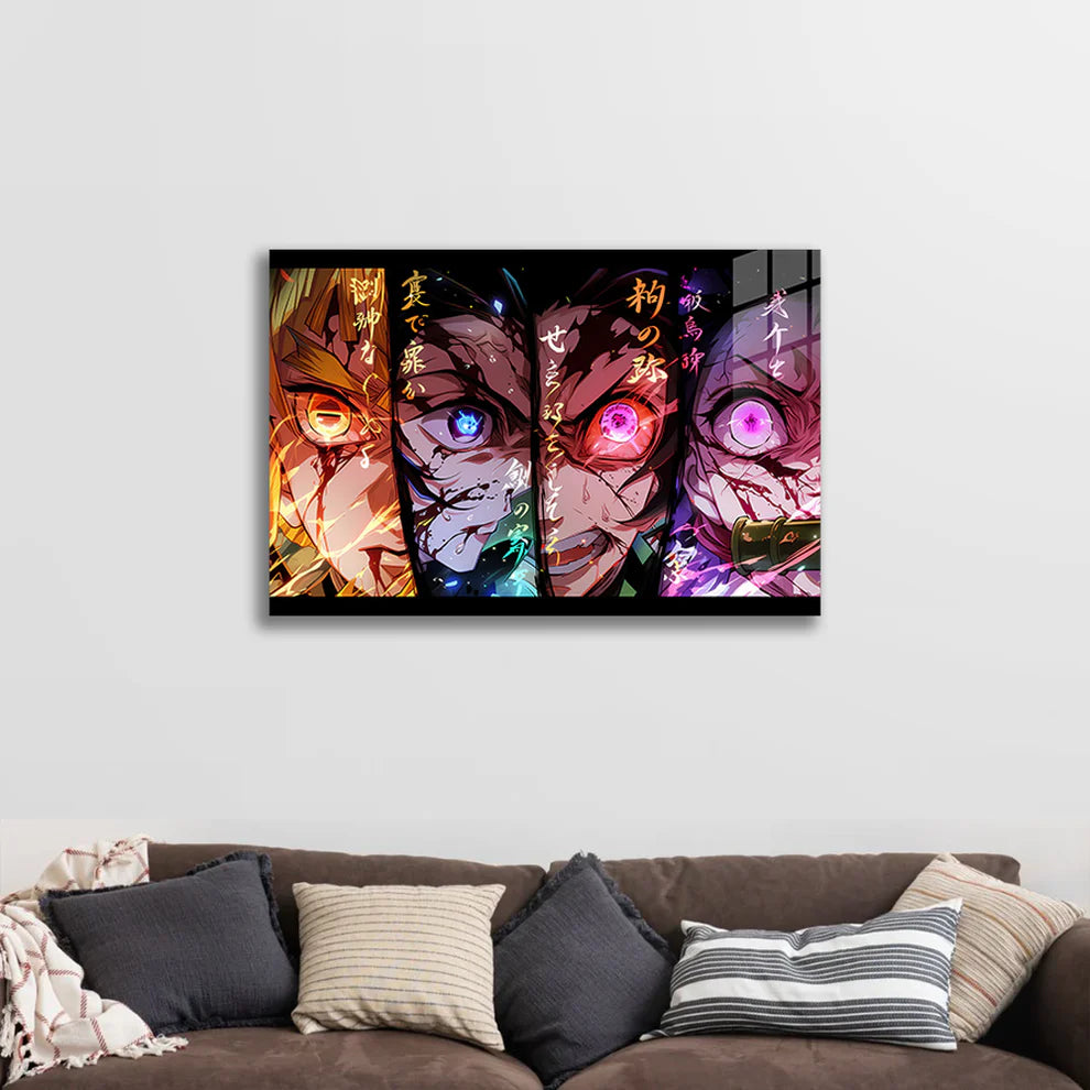 Demon Slayer: Flame of Resolve – Premium Metal Print Poster