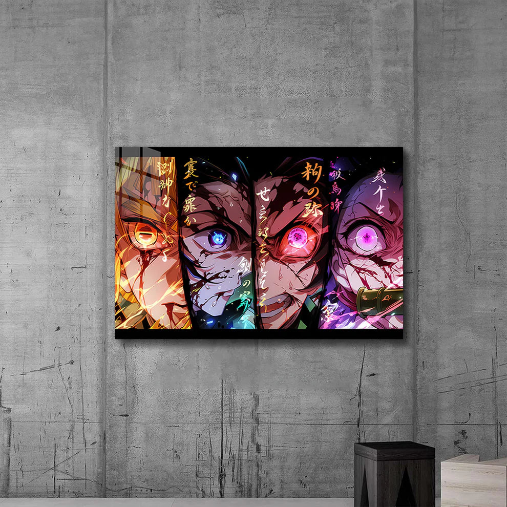 Demon Slayer: Flame of Resolve – Premium Metal Print Poster