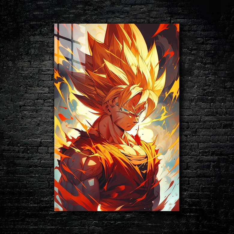 "Saiyan Spirit: Son Goku Metal Print Poster"