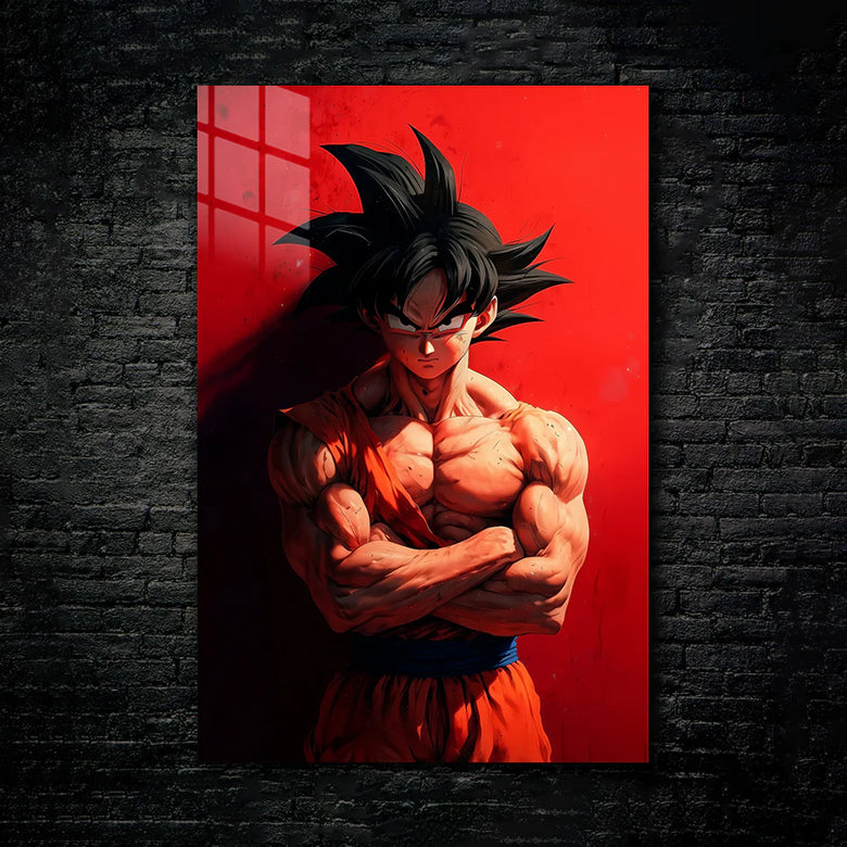"Son Goku: Saiyan Spirit Unleashed – Metal Print Poster"