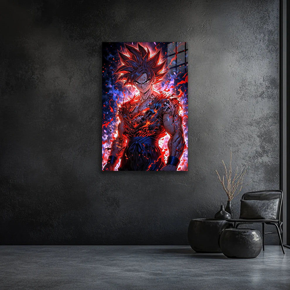 "Saiyan Spirit: Goku Unleashed Metal Print Poster"