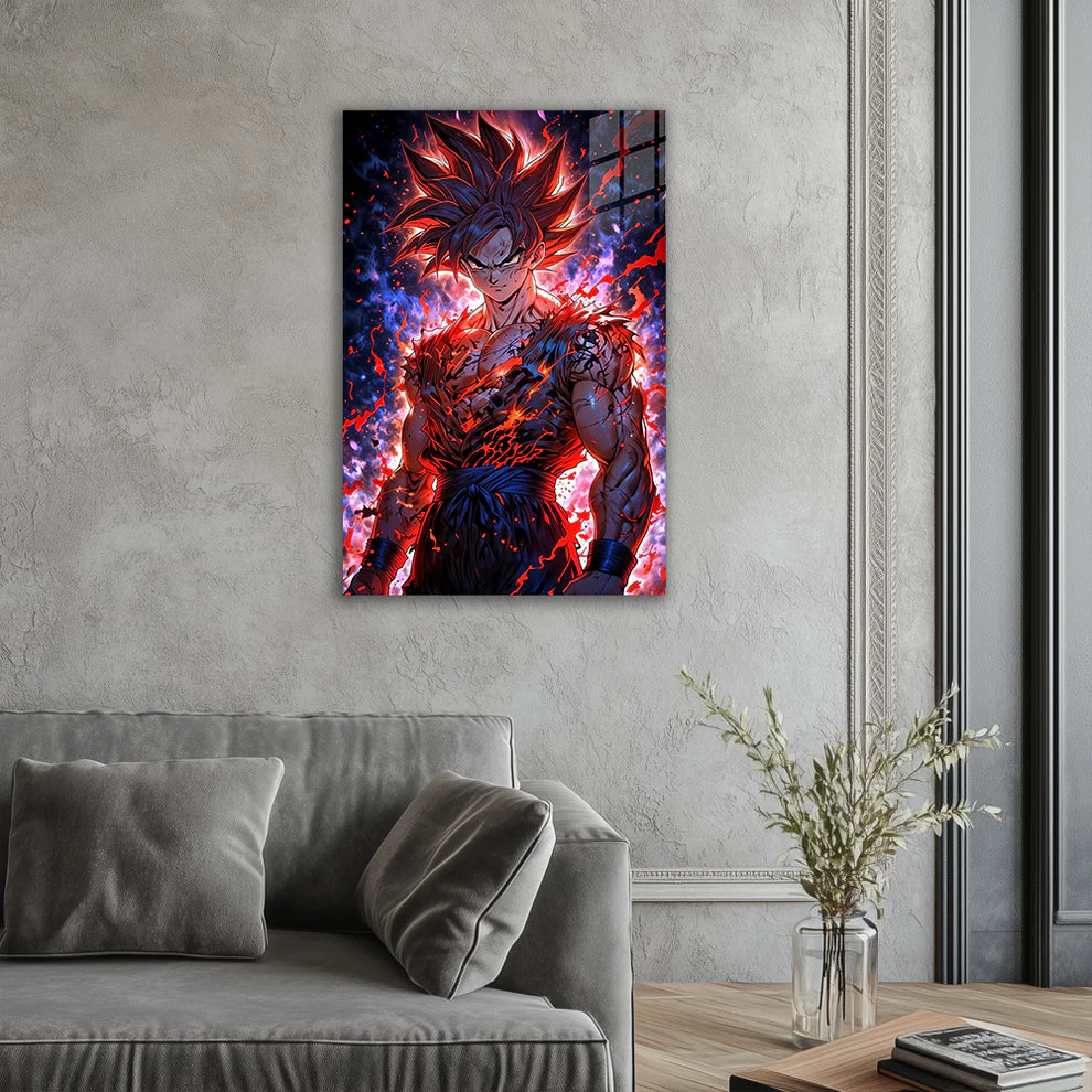 "Saiyan Spirit: Goku Unleashed Metal Print Poster"