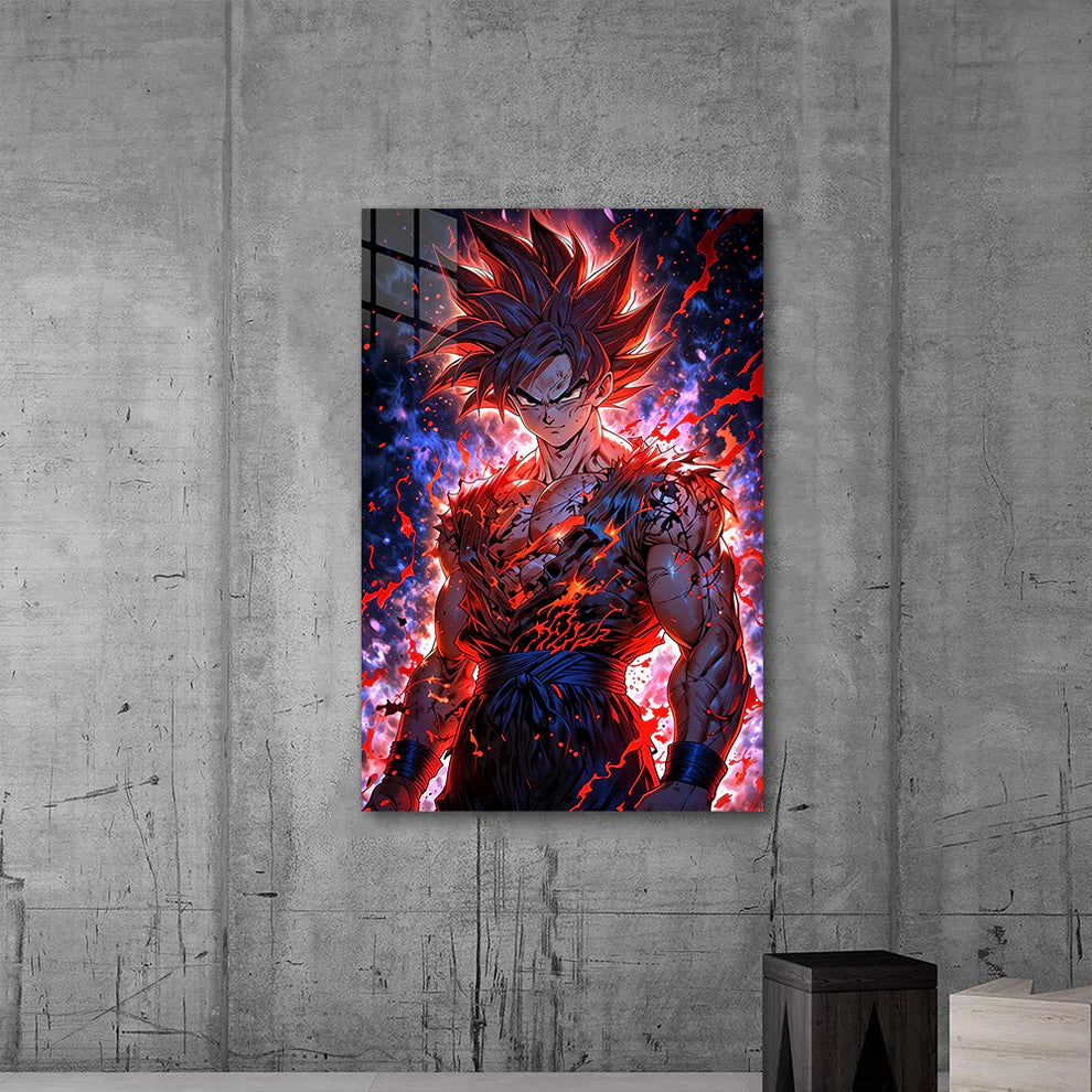 "Saiyan Spirit: Goku Unleashed Metal Print Poster"