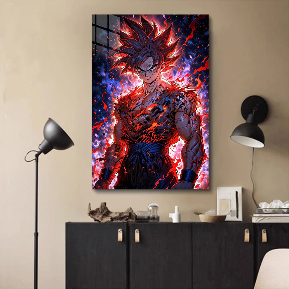 "Saiyan Spirit: Goku Unleashed Metal Print Poster"