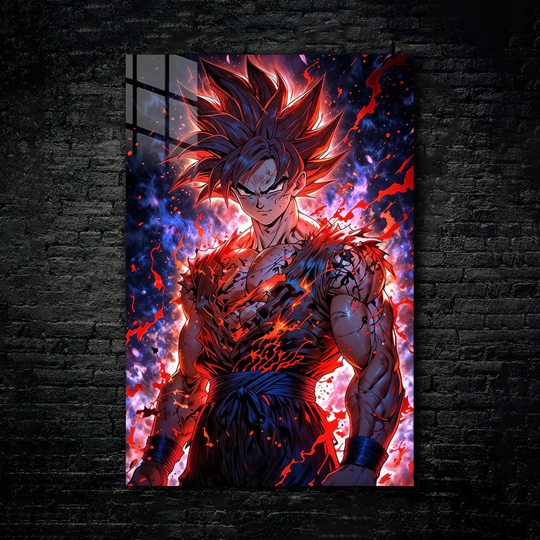 "Saiyan Spirit: Goku Unleashed Metal Print Poster"