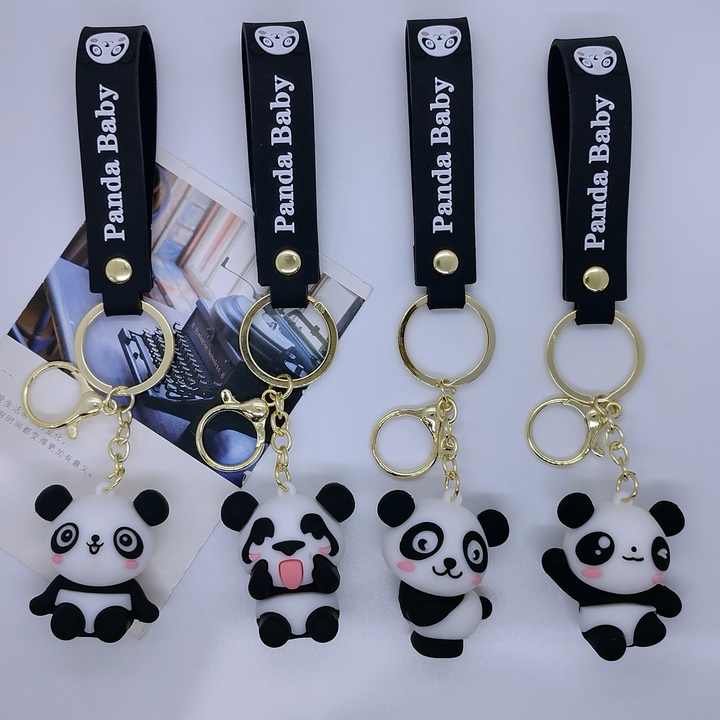 Panda 4 Designs 3D Keychain Any One