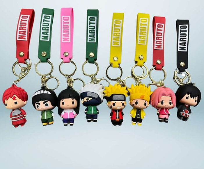 Naruto 8 Design Set 3D Keychain Any One