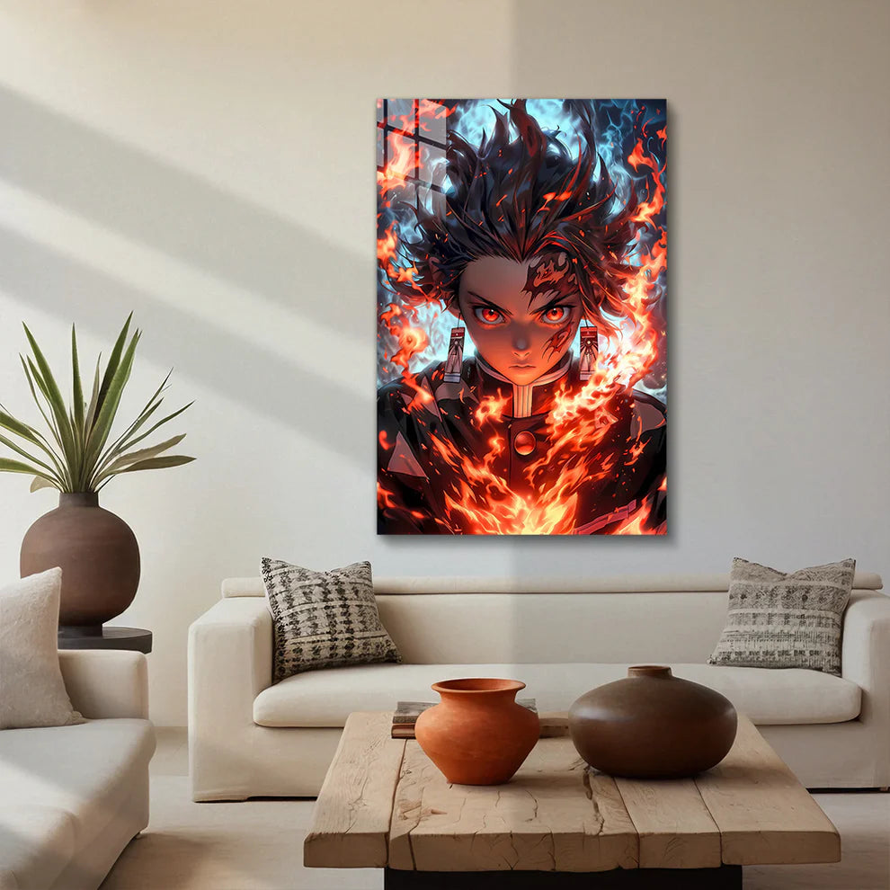 Tanjiro Kamado: Breath of Determination - Metal Print Poster"