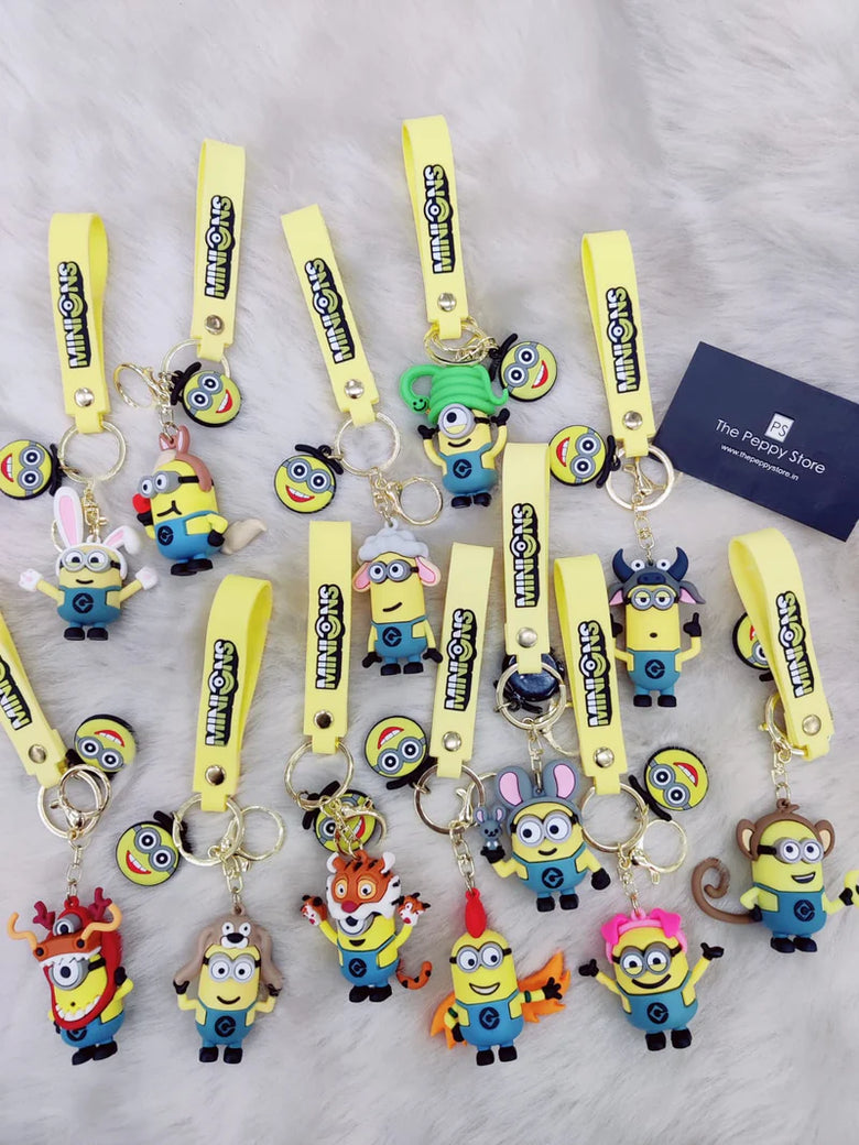 Minions 12 Designs 3D Keychains Set Any One