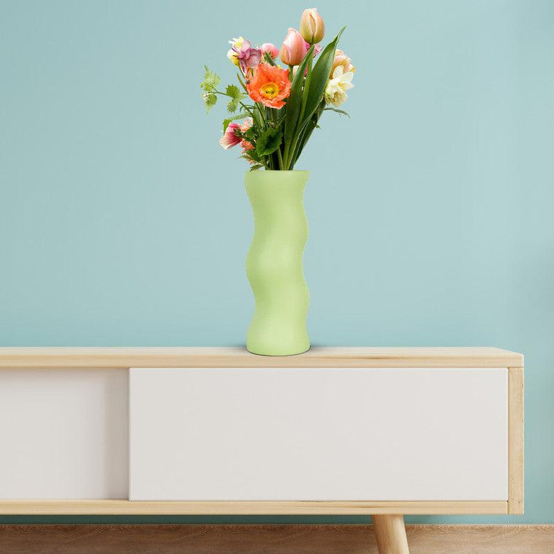 Piper Big Ceramic Flower Vase for Living Room, Bedroom, Dining Table, Home Decoration