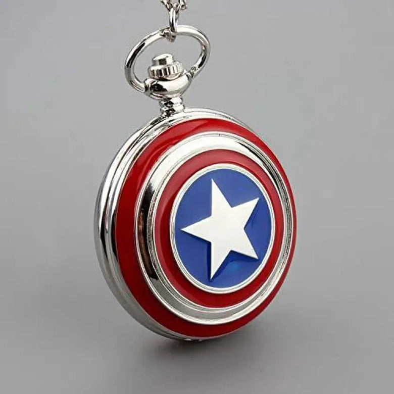 Captain America Pocket Watch Keychain