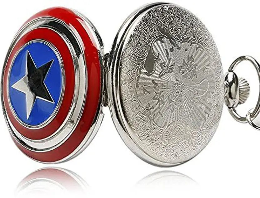 Captain America Pocket Watch Keychain