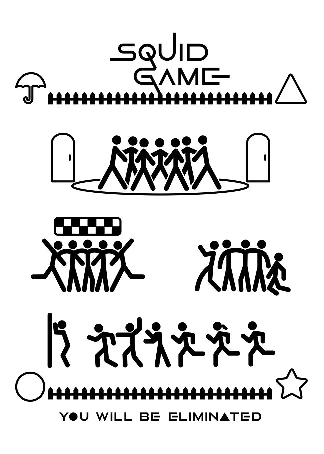 Squid Game Shadows - Squid Game Metal Poster