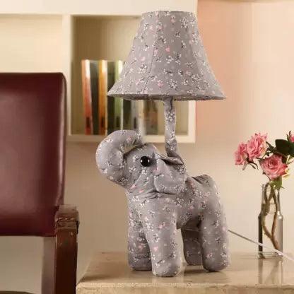 Elephant Table Lamp with Soft Toy for Living Room Table Lamp (54 cm, Grey)