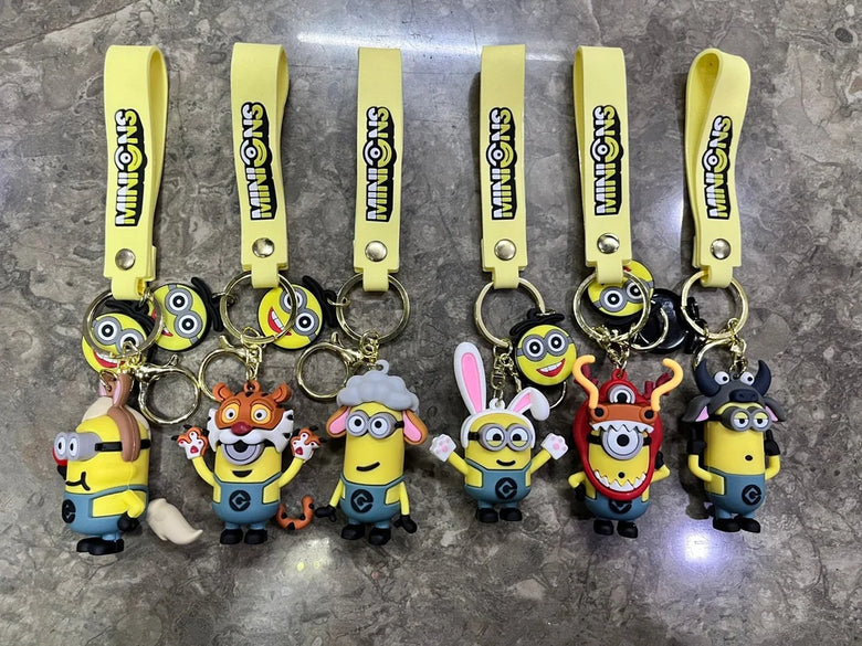 Minion 6 Design Set 3D Keychain Any One