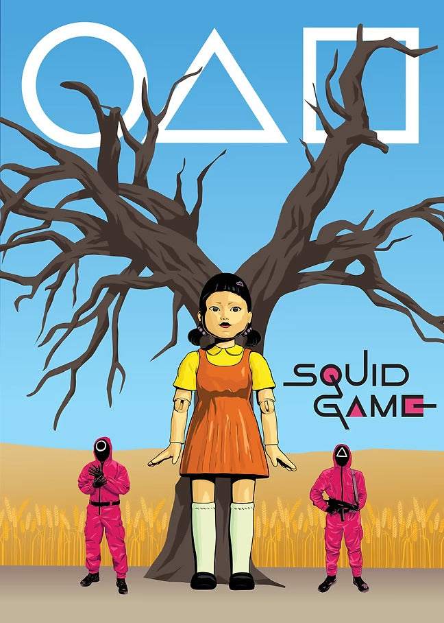 Red Light, Death Light - Squid Game Metal Poster