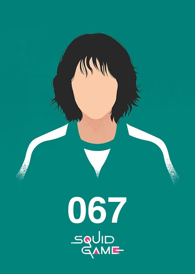 Player 067(Kang Sae-byeok) - Squid Game Metal Poster