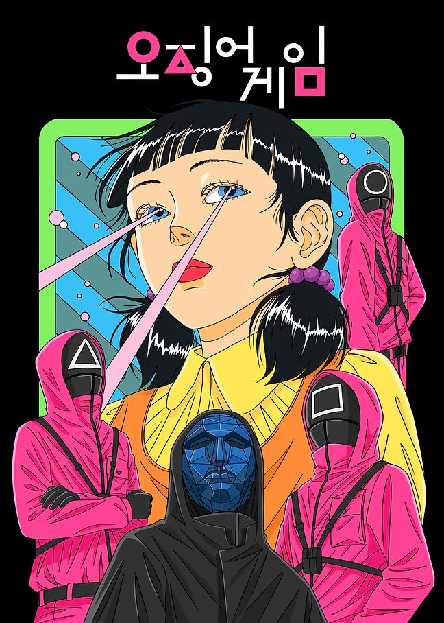 Risk it All- Squid Game Metal Poster