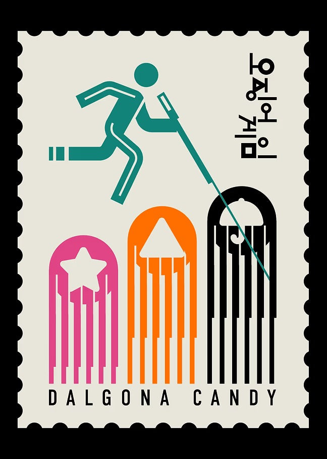 Dalgona Candy - Squid Game Metal Poster