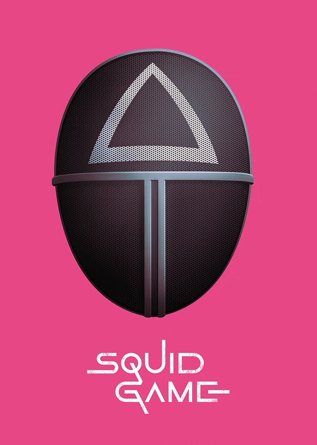 Triangle Soldier Mask - Squid Game Metal Poster