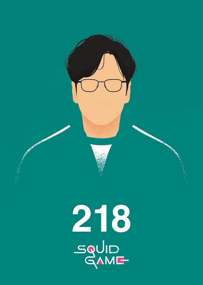 Player 218 (Cho Sanng Woo) - Squid Game Metal Poster