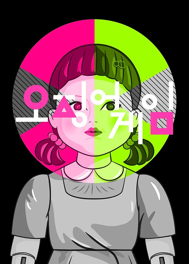 Squid Game's Killer Doll- Squid Game Metal Poster