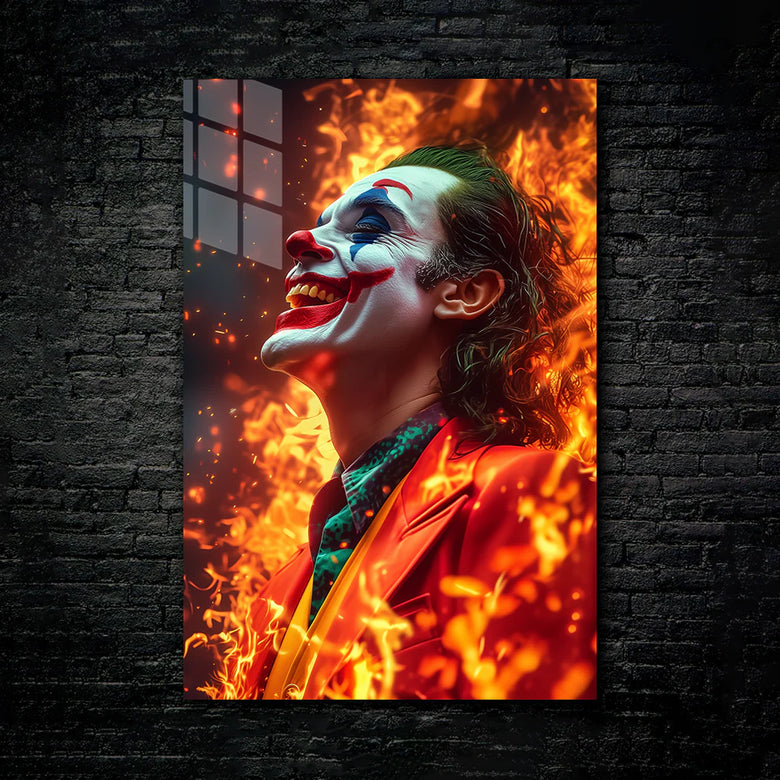 Joker: Chaos in Color – Premium Metal Print Poster